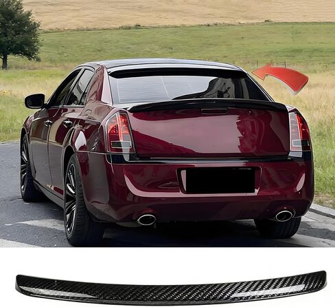المفسد سقف النافذة الخلفية جناح متوافق مع كرايسلر 300/ 300C/ 300S/ Touring/ Limited 2011-2023 إكسسوارات الشفاه الخارجية العلوية (Gloss Black) in Kuwait