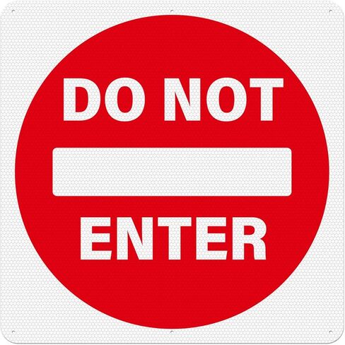 Anobell 2 Pack Do Not Enter Wrong Way Signs 18 x 12 inch Reflective Aluminum Metal Signs Rust Free Do Not Enter Sign for Traffic Roads Driveways Parking Lots in Saudi Arabia