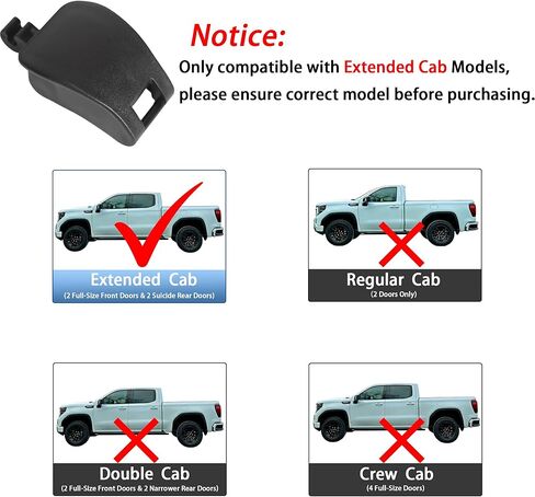 1Pack 12474945 Extended Cab Rear Vent Window Latch Assembly Compatible with 1999-2007 Chevy Silverado 2000-2004 Suburban 1999-2007 GMC Sierra Body Rear Side Glass Window Vent Latch in Saudi Arabia