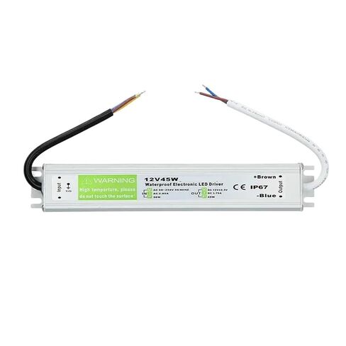 Lighting Transformer 90-250V AC to DC 12V 45W 3.75A Driver Adapter Aluminum Outdoor IP67 Waterproof Switching Power Supply in Kuwait