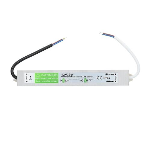 Lighting Transformer 90-250V AC to DC 12V 30W 2.5A Driver Adapter Aluminum Outdoor IP67 Waterproof Switching Power Supply in Kuwait