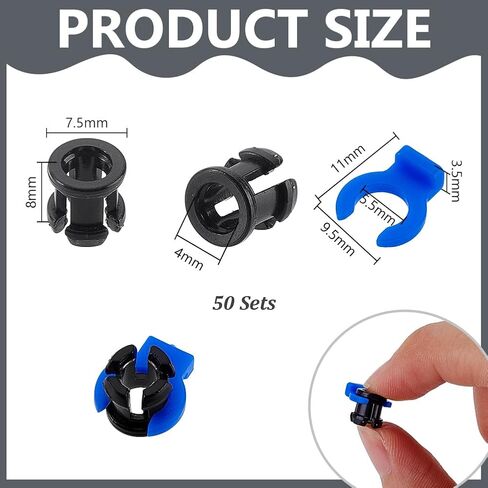 AHANDMAKER 50pcs Pneumatic Connector Tube Clamp Bowden Tube Coupler Set Bowden Collet and Clip Fixed 4mm Tube for 3D Printing Accessories Industrial Repairs in Saudi Arabia