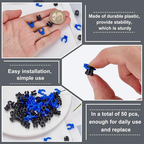 AHANDMAKER 50pcs Pneumatic Connector Tube Clamp Bowden Tube Coupler Set Bowden Collet and Clip Fixed 4mm Tube for 3D Printing Accessories Industrial Repairs in Saudi Arabia