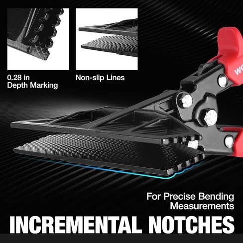 WORKPRO 6-Inch Sheet Metal Bender & Hand Seamer Tool, Heavy-Duty Steel Sheet Metal Brake Pliers for Bending, Seaming, Flattening with Ergonomic Handle and Smooth Jaw in Saudi Arabia