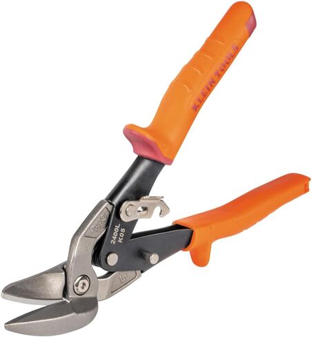 Klein Tools 2402S Straight-Cutting Offset Snips, Aviation Tin Snips with Forged Blade for Precision Sheet Metal Cutting in Saudi Arabia
