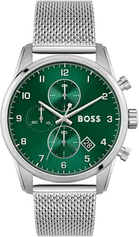 BOSS Men’s Quartz Watch – Grey Dial with Stainless Steel Strap – Sleek and Modern Everyday Timepiece in Saudi Arabia