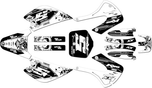 مجموعة الرسومات ل Kawasaki KX 85 (2001-2013) سلسلة Nightcity Lime 09 Mil-Dirt Bike Custom Racing Deacals Kits ، No-Plastics Kit in Saudi Arabia