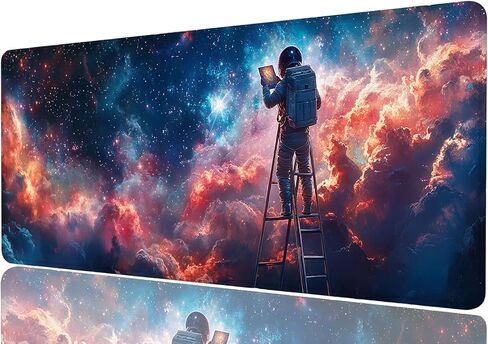 Dark Academia Library Desk Mat Desk Desk Desk Large Mouse Mouse Pad Magical Lead Scient Books Sktop Sktop Computer Bad Bad Mouse Mat Mat Mat Office Decore 31.5 "× 11.8" in Kuwait