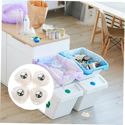 Luxshiny 4 pcs Mini Adhesive Swivel Caster Wheels Rotating Furniture Wheels for Small Appliances Easy Installation Compact Non Scratch Design in Saudi Arabia