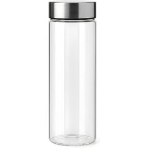 EasyShopForEveryone Borosilicate Glass Water Bottle – 22 oz Wide Mouth Reusable Glass Bottle with Leak-Proof Lid, BPA Free, Hot & Cold Safe, Clear Durable Drinking Bottle for Home, Office, Gym in Saudi Arabia