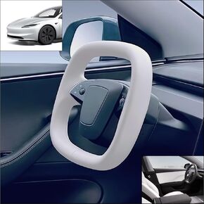 CYBER YOKE for New Version Tesla Steering Wheel Model 3 Highland 2024+ (FBA-01.StarShip: single ring, black) in Saudi Arabia