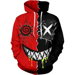 للجنسين بارد 3D الصوف بطانة هوديس ترقية جودة البلوز الجدة طباعة البلوز مع الجيب الأمامي S-XXL in Kuwait