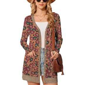 Cardigan Sweaters for Women Lightweight Cardigan for Women Open Front Outwear with Pockets Casual Cover Ups in Kuwait