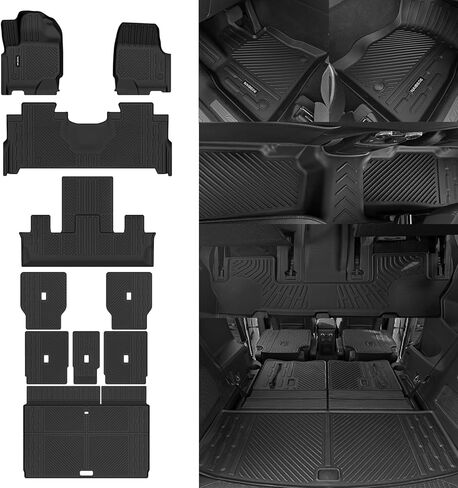Naibeve Floor Mats for Ford Econoline/E-Series E150/E250/E350/E450 2007-2025 - All Weather for Ford Econoline/E-Series Floor Mats Liners Front Row Waterproof Interior Accessories in Saudi Arabia