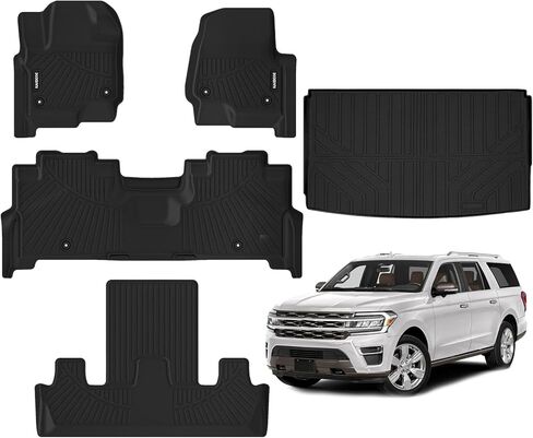 Naibeve Floor Mats for Ford Econoline/E-Series E150/E250/E350/E450 2007-2025 - All Weather for Ford Econoline/E-Series Floor Mats Liners Front Row Waterproof Interior Accessories in Saudi Arabia