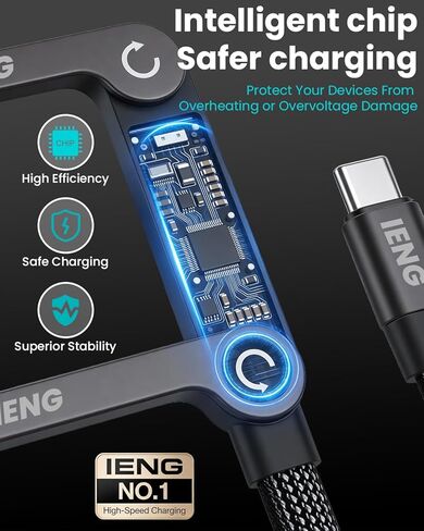كابل نوع C 240 واط USB-C شحن حامل غير مرئي شحن USB C Android C إلى شاحن متعدد تلقائي مع تصميم سوار يمكن ارتداؤه 4 في 1 90 درجة زاوية يمنى تي شيرت سلك بيانات ملفوف (النوع C-النوع C) in Kuwait