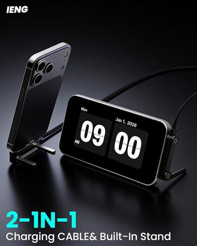كابل نوع C 240 واط USB-C شحن حامل غير مرئي شحن USB C Android C إلى شاحن متعدد تلقائي مع تصميم سوار يمكن ارتداؤه 4 في 1 90 درجة زاوية يمنى تي شيرت سلك بيانات ملفوف (النوع C-النوع C) in Kuwait