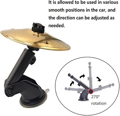 ZQEUXBE Car Crash Cymbal, Suction Cup Style Drum Car Cymbal with Belly Dancing Finger Cymbal Mini Drum Stick Key Chain for Drummers and Music Lovers Gold in Saudi Arabia