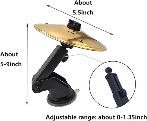 ZQEUXBE Car Crash Cymbal, Suction Cup Style Drum Car Cymbal with Belly Dancing Finger Cymbal Mini Drum Stick Key Chain for Drummers and Music Lovers Gold in Saudi Arabia