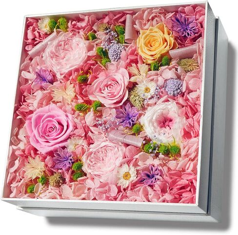 Box Bouquet, Preserved Fresh Flower for Delivery, Gifts for Women Girlfriend Wife Her on Anniversary Birthday Valentines Day, Forever Love to Mom on Mothers Day, Real Eternal Rose (Pink) in Saudi Arabia