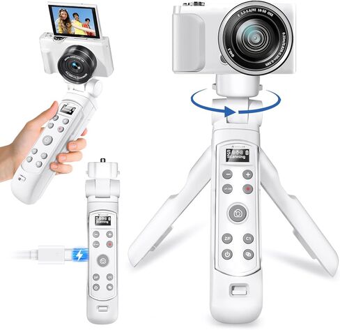 بالنسبة لـ Sony VLOG ، فإن TRIPOD SURPOD مع شاشة OLED و CAMERALE CAMERE REMOTE REMOTE-التكبير/التركيز لـ ZV-1 ، ZV-E10 ، ZV-1F ، A6100 ، A6400 ، A6700 ، A7IV ، RX100 VII ، A9 II ، A9 II ، FX3 in Saudi Arabia