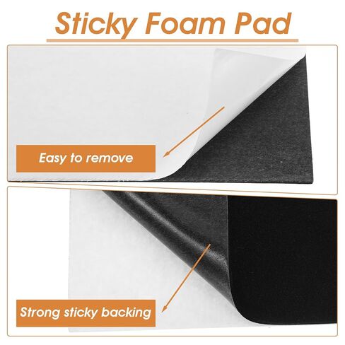 Adhesive Foam Sheets 5 Pcs Self Adhesive Closed Cell Foam Neoprene Rubber Sheets 12" X 8" X 0.12" Self Stick Insulation Anti Vibration Pads for Furniture Cars Speakers DIY Black in Saudi Arabia