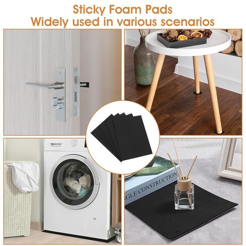 Adhesive Foam Sheets 5 Pcs Self Adhesive Closed Cell Foam Neoprene Rubber Sheets 12" X 8" X 0.12" Self Stick Insulation Anti Vibration Pads for Furniture Cars Speakers DIY Black in Saudi Arabia