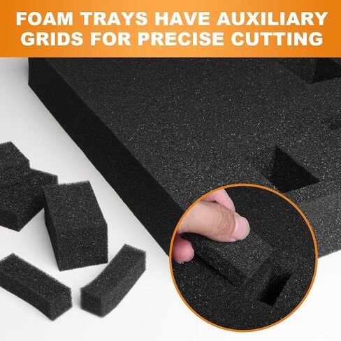 Eunice 6Pcs Polyurethane Foam Inserts -12 x 12 x 2 Inch Pick and Pluck Foam Padding Sheets for Tool Box, Camera Storage and Crafts in Saudi Arabia