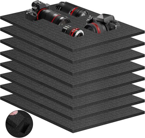 Eunice 6Pcs Polyurethane Foam Inserts -12 x 12 x 2 Inch Pick and Pluck Foam Padding Sheets for Tool Box, Camera Storage and Crafts in Saudi Arabia