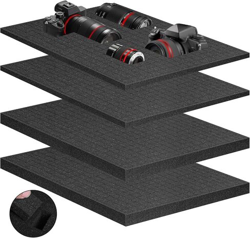 Eunice 6Pcs Polyurethane Foam Inserts -12 x 12 x 2 Inch Pick and Pluck Foam Padding Sheets for Tool Box, Camera Storage and Crafts in Saudi Arabia