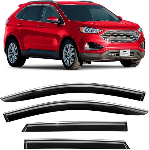 Voron Glass Tape-on Extra Durable Rain Guards for Ram 2500/3500 2011-2025 Crew Cab, Window Deflectors, Vent Window Visors, 4 Pieces - 100279 in Kuwait