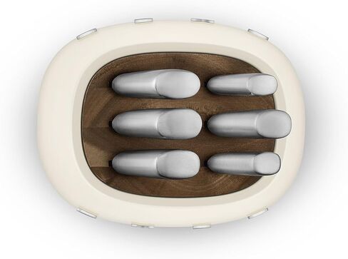 Smeg Cream Stainless Steel Knife Block Set in Saudi Arabia