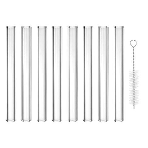 PATIKIL 12 Inch Borosilicate Glass Tubes, 10 Pcs12mm OD 2mm Thick Glass Blowing Tubes Straight Pipe with Cleaning Brush for Laboratory Glass Making, Transparent in Kuwait