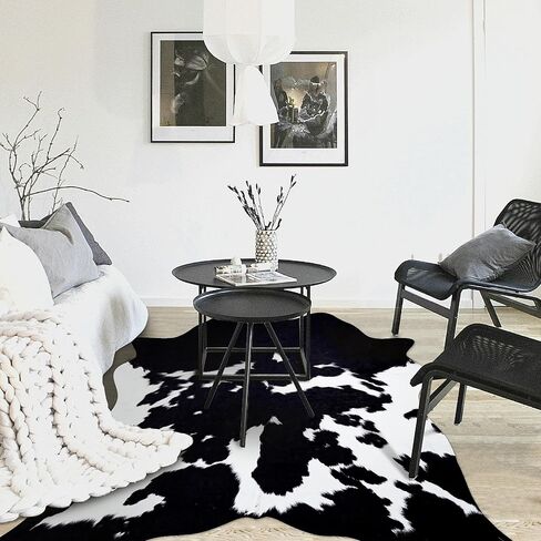 Zebra Rug 4.6x5.2 ft Area Rugs Beige and Brown Rug Funky Area Rugs for Bedroom Living Room Dining Room Animal Rug Non-Slip-No Fur in Saudi Arabia