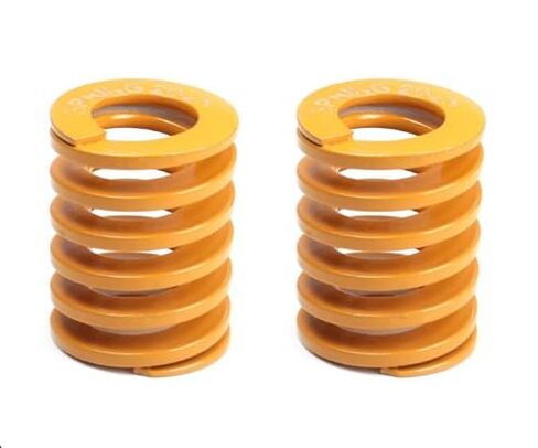 2Pcs Yellow 3D Printer Die Spring 20mm OD 10mm ID 25mm Long Spring Steel Spiral Stamping Ultra-Light Load Compression Mould Die Spring in Saudi Arabia