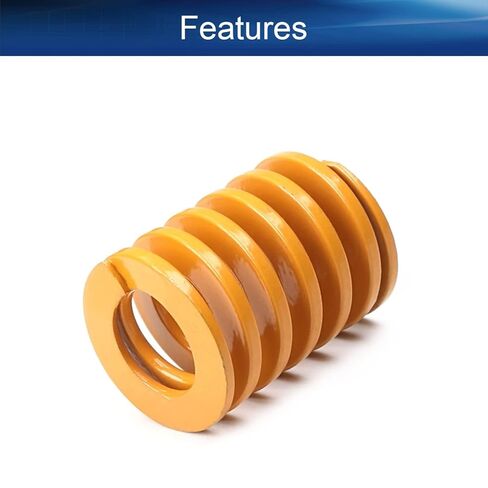2Pcs Yellow 3D Printer Die Spring 20mm OD 10mm ID 25mm Long Spring Steel Spiral Stamping Ultra-Light Load Compression Mould Die Spring in Saudi Arabia