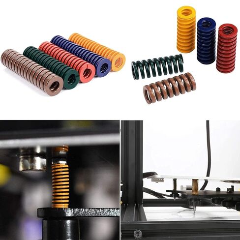 2Pcs Yellow 3D Printer Die Spring 20mm OD 10mm ID 25mm Long Spring Steel Spiral Stamping Ultra-Light Load Compression Mould Die Spring in Saudi Arabia