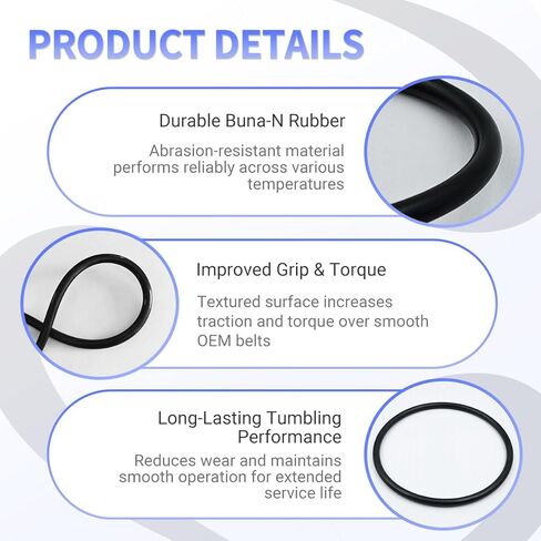 حزام محرك بديل من LAZX Intl مكون من 3 قطع - متوافق مع Thumler's A-R1، A-R2، A-R6، A-R12، موديل B Tumbler (حزام B#401) in Kuwait