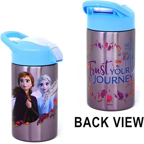 Disney Frozen 15.5oz Water Bottle ~ 3 Pc Bundle with Frozen Stainless Steel Refillable Sports Bottle, Frozen Stickers, and More in Saudi Arabia