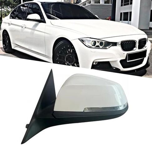 مجموعة مرآة الجانبية الجانبية تناسب BMW F30 3-Series 2011-2018 عرض مرآة المرآة الخلفية المرآة البديل مرآة الجانبية للملحقات BMW طي كهربائي ، التدفئة (5WIRES) in Saudi Arabia