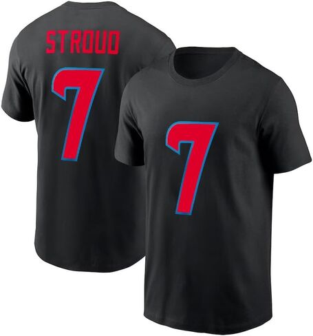 CJ Stroud #7 Houston Football T-Shirt 100% Cotton Jersey Texas in Kuwait
