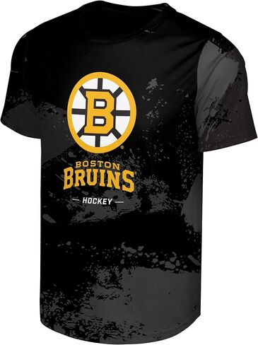 FOCO NHL Men's Official Primary Logo Wordmark Paint Stroke Polyester Performance T-Shirt in Saudi Arabia