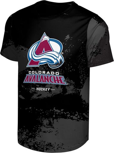 FOCO NHL Men's Official Primary Logo Wordmark Paint Stroke Polyester Performance T-Shirt in Saudi Arabia