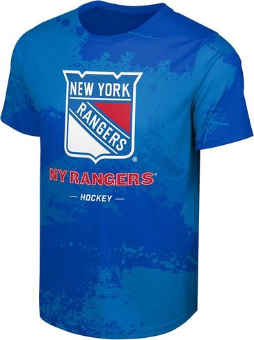 FOCO NHL Men's Official Primary Logo Wordmark Paint Stroke Polyester Performance T-Shirt in Saudi Arabia