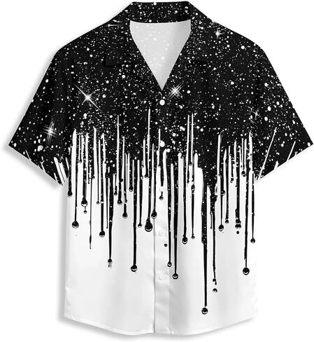 Dragonfly Men's Hawaiian Shirt Short Sleeve Floral Button Down Shirts Tropical Holiday Beach Shirts in Kuwait