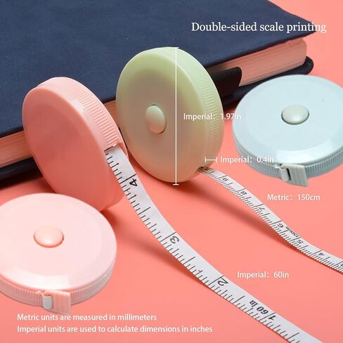 4 Pack Measuring Tape Set Retractable Tape Measure Durable Lightweight and Flexible for Home Office DIY Projects(MIX1) in Saudi Arabia