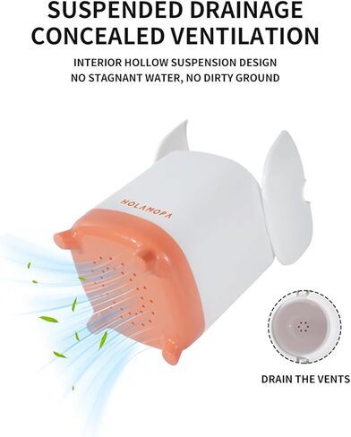 HOLAMOPA Toilet Bowl Brush and Holder Set, Toilet Cleaner Brush with Automatic Dripping-Free Holder, Rugged Handle and Enduring Bristles for Bathroom and Small Spaces Cleaning, (White, 1 Pack) in Saudi Arabia