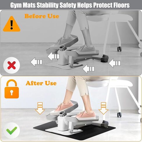 Double-Sided Non-Slip Workout Mat for Ellipse Machine Leg Exerciser Thick Exercise Mat for Under Desk Elliptical Treadmill Mat Home Floor Protection Gym Mat in Saudi Arabia