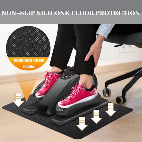 Double-Sided Non-Slip Workout Mat for Ellipse Machine Leg Exerciser Thick Exercise Mat for Under Desk Elliptical Treadmill Mat Home Floor Protection Gym Mat in Saudi Arabia