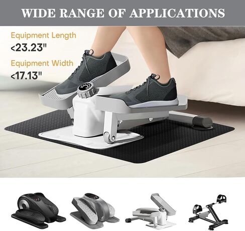 Double-Sided Non-Slip Workout Mat for Ellipse Machine Leg Exerciser Thick Exercise Mat for Under Desk Elliptical Treadmill Mat Home Floor Protection Gym Mat in Saudi Arabia